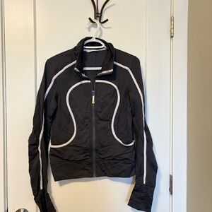 lululemon athletica grey and White zip up sweater